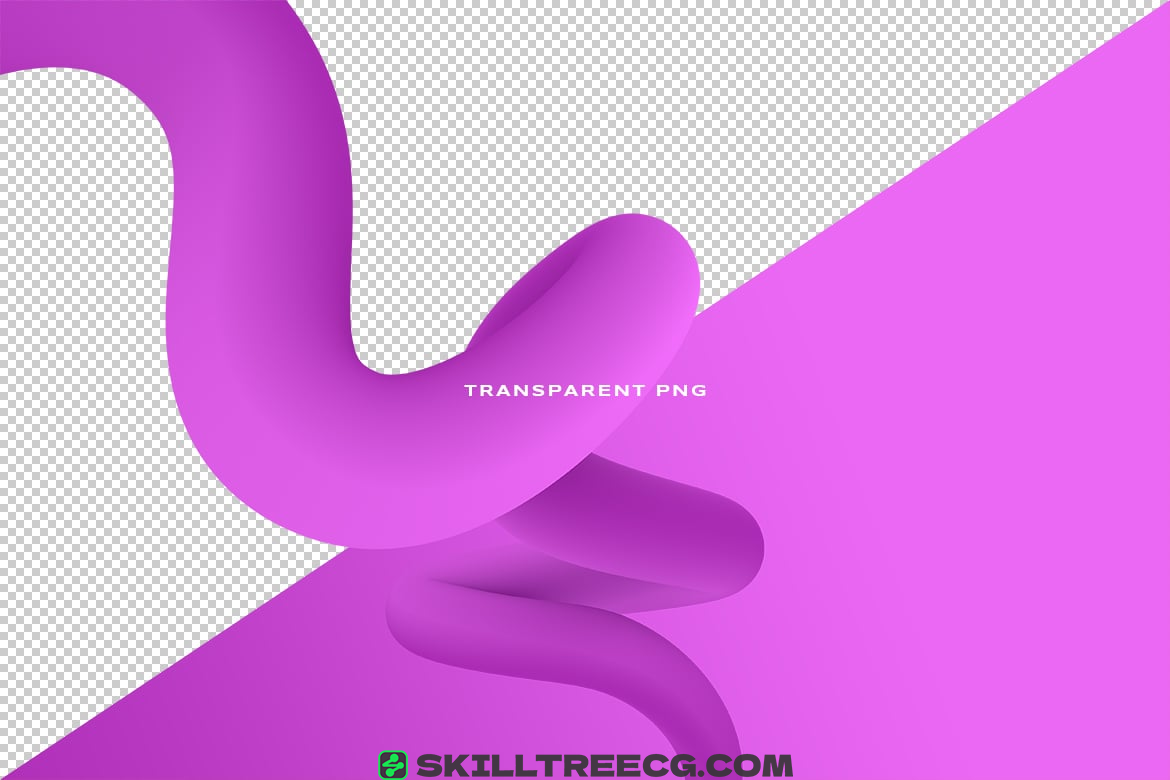图片[13]-Twisted Flowing Shape 3D Backgrounds（478055）-技能树